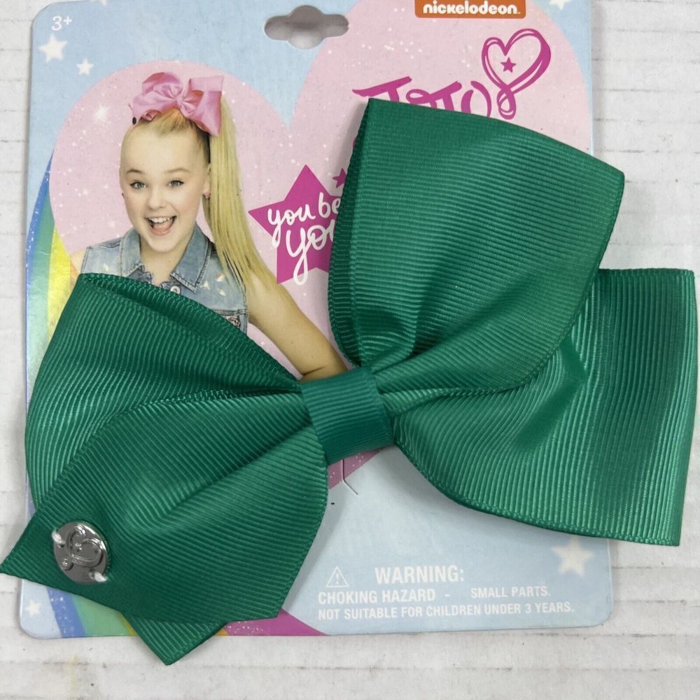 Nickelodeon JoJo Siwa Girls Signature Collection Basic Hair Bow Clip Gre…